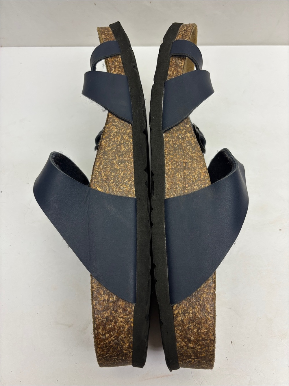 Goldstar made in Italy Navy Blue Adjustable Buckle Sandals, SZ 43 men’s View 6